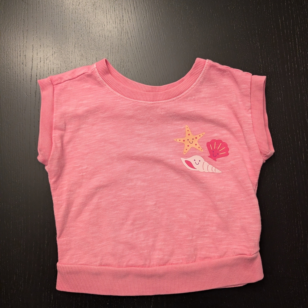 Cat & Jack Pink Seashell Starfish Tee